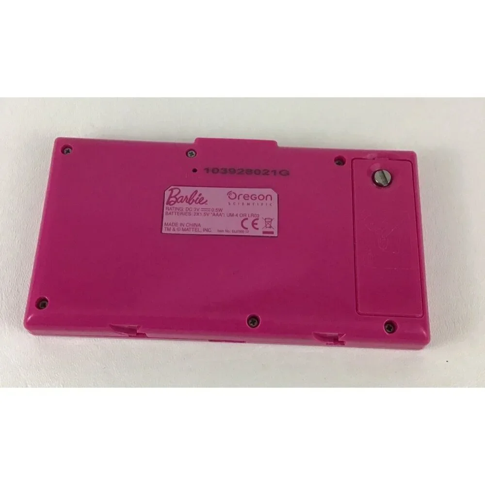 Barbie Handheld Game Educational Toy Matching Alphabet Pink Oregon Scientific